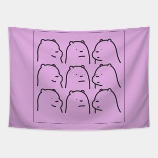 Three pink bears (six) Tapestry