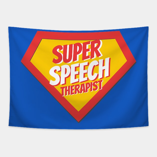 Speech Therapist Gifts | Super Speech Therapist Tapestry by BetterManufaktur