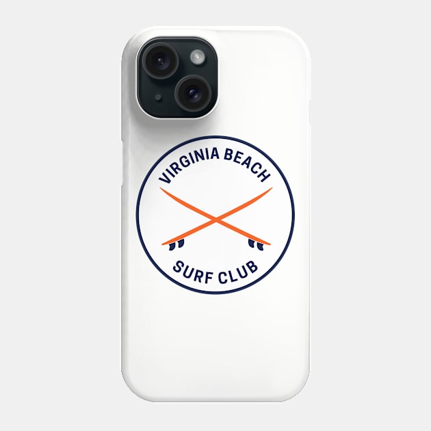 Vintage Virginia Beach Surf Club Phone Case by fearcity