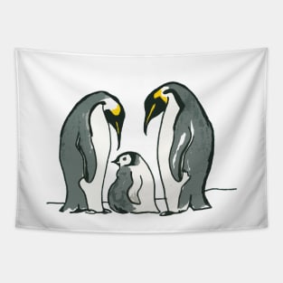 Penguin family Tapestry