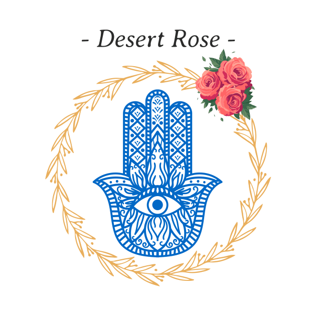 Desert Rose Arab Middle eastern Girl Hamsa Evil Eye by Tip Top Tee's
