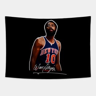 Walt Frazier The Clyde Basketball Legend Signature Vintage Retro 80s 90s Bootleg Rap Style Tapestry