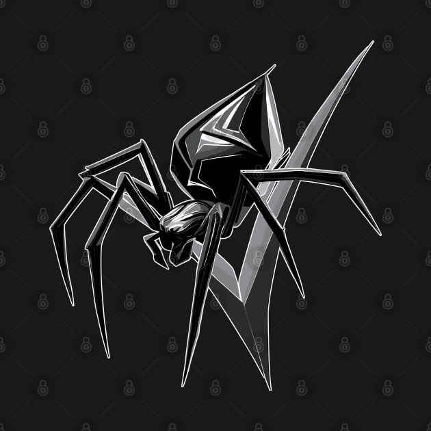 Spooky Black Spider by TomFrontierArt