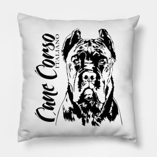 Cane Corso Italiano dog portrait dog mom Pillow