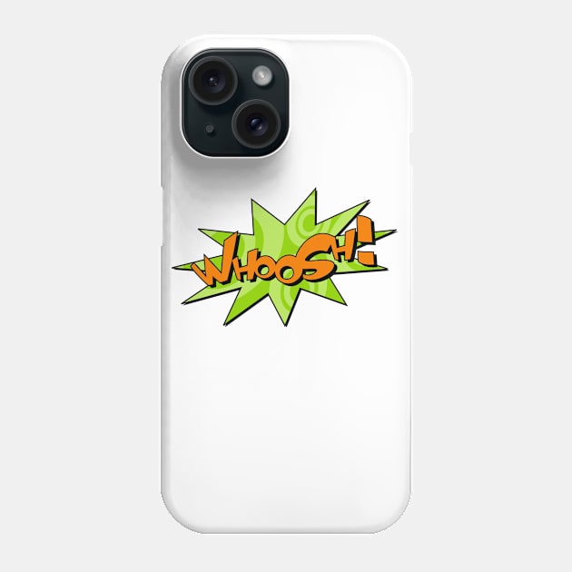 Cartoon Comic Book Whoosh Design Phone Case by markmurphycreative