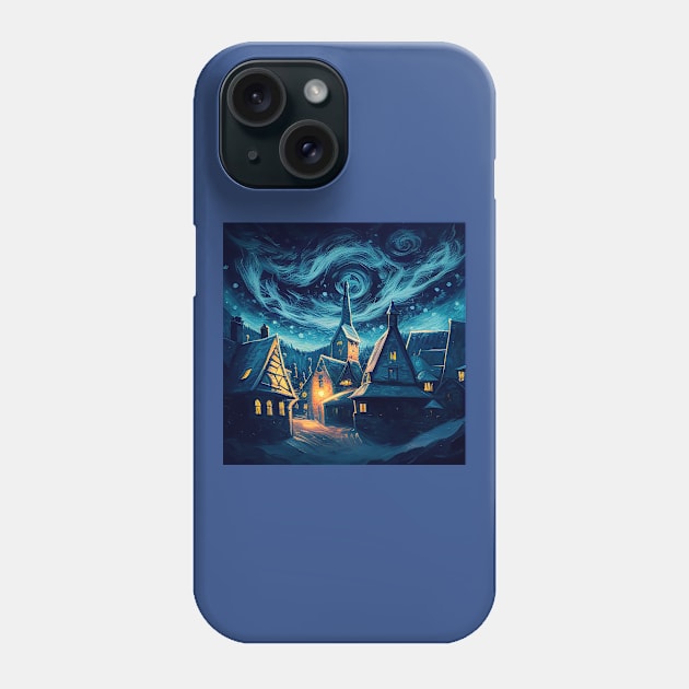 Starry Night Over Hogsmeade Village Phone Case by Grassroots Green