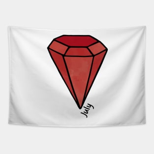 July Ruby Birthstone Tapestry