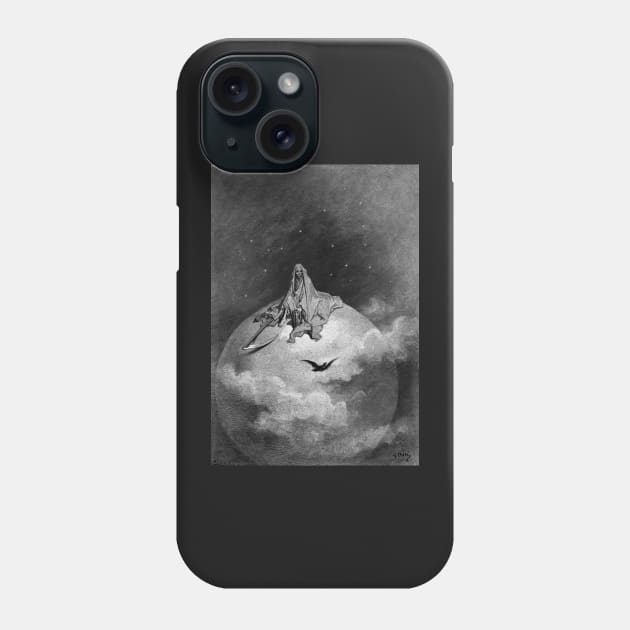 Death and the Moon - The Raven - Gustave Dore Phone Case by forgottenbeauty