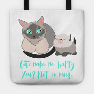 Cat mom gift, siamese cats and quote Tote