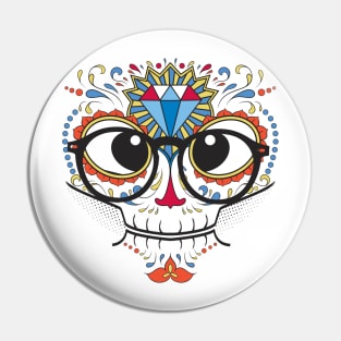 Pretty Sugar Skull Pin