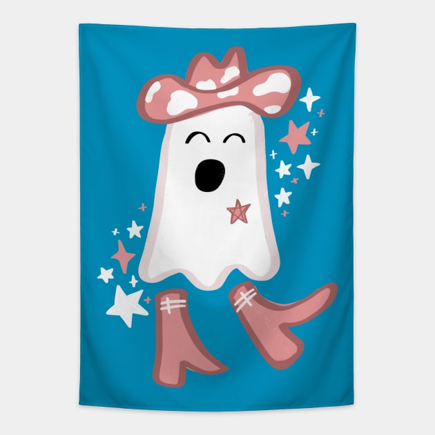 Ghost Cowgirl Tapestry by Maddie Doodle