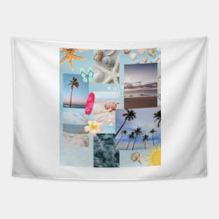 Fun Beachy Collage - Day at The Beach Tapestry