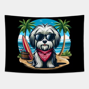 Funny Havanese with Sunglasses Tapestry