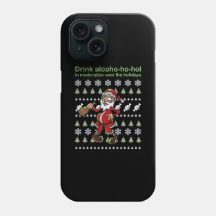 Drunk Santa Claus Funny Christmas Drinking Gift Phone Case