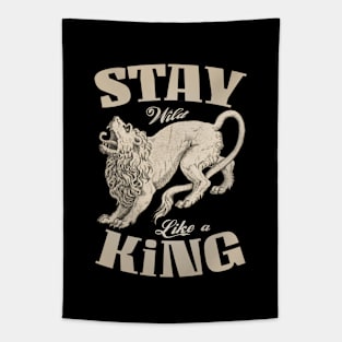 Antique Lion Stay the King Tapestry