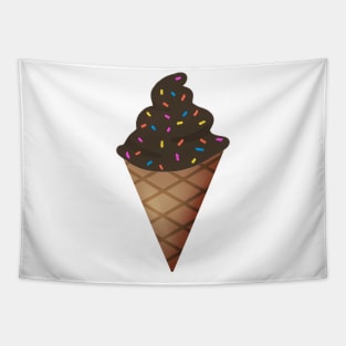 Chocolate Ice Cream With Sprinkles Tapestry