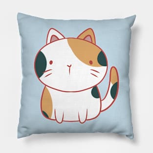 Calico cat illustration Pillow