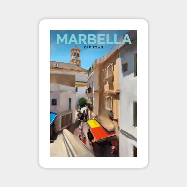 Marbella Old Town Andalusia Spain Magnet by markvickers41