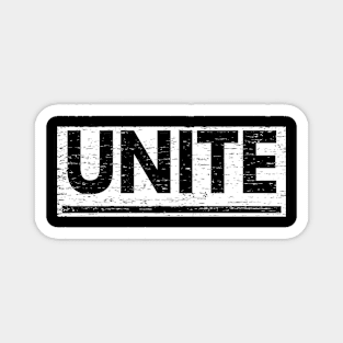 Unite! Typography White Magnet