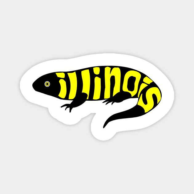 Illionis, Tiger Salamander Magnet by denip