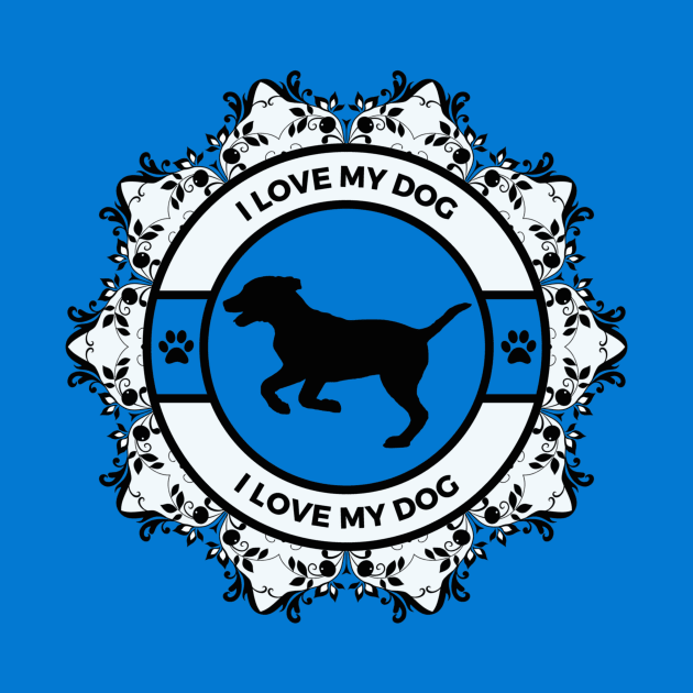 Royal Blue I Love My Dog by Designs_by_KC