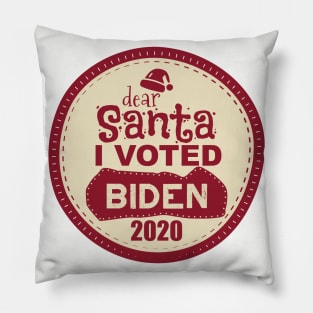 Dear Santa I Voted Biden 2020 Pillow