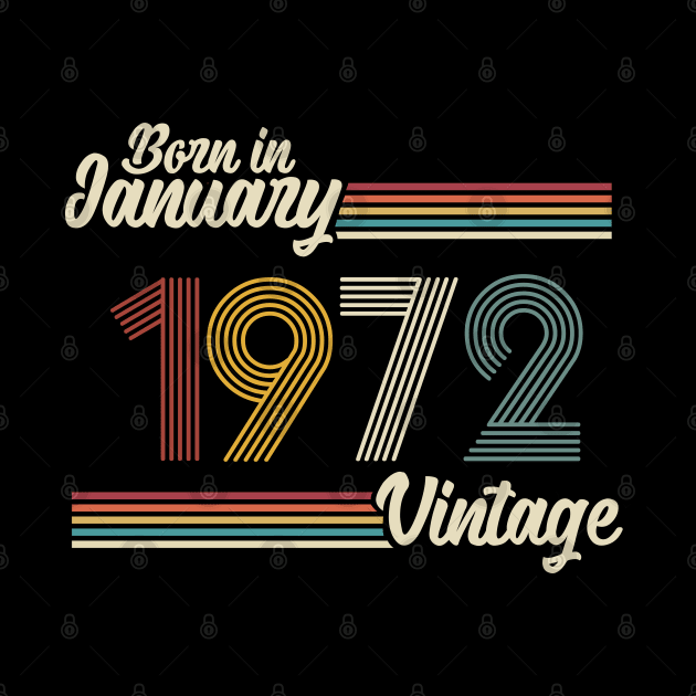 Vintage Born in January 1972 by Jokowow