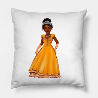 Princess Coco  ! beautiful  black girl with Afro hair, brown eyes and dark brown skin. Hair love ! Pillow