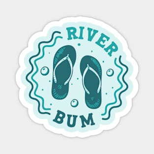 River Bum // Fun Summer Flip Flop Badge Magnet