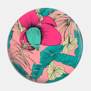 Seamless tropical pattern with banana palms Pin