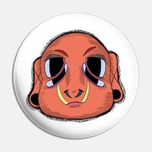 Peach monster Pin