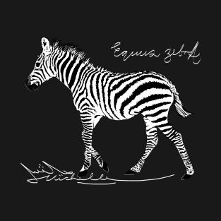 Bespoke Zebra on Black T-Shirt