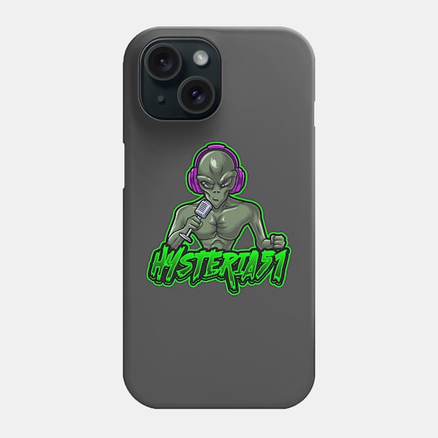 Hysteria 51: Podcast Cover Art Phone Case by Hysteria 51's Retro - RoundUp