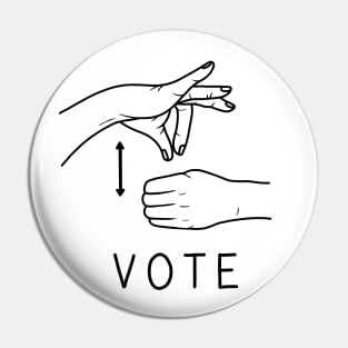 Vote ASL Pin