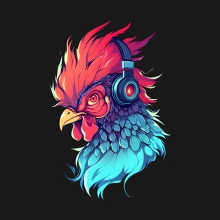 Rooster Headphones T-Shirt