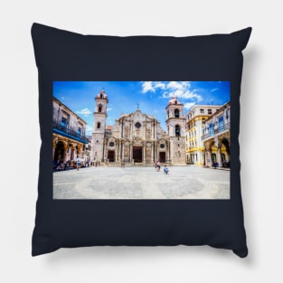 Havana Cathedral Catedral de San Cristobal Pillow