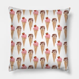 Ice Cream Cone Pattern Pillow