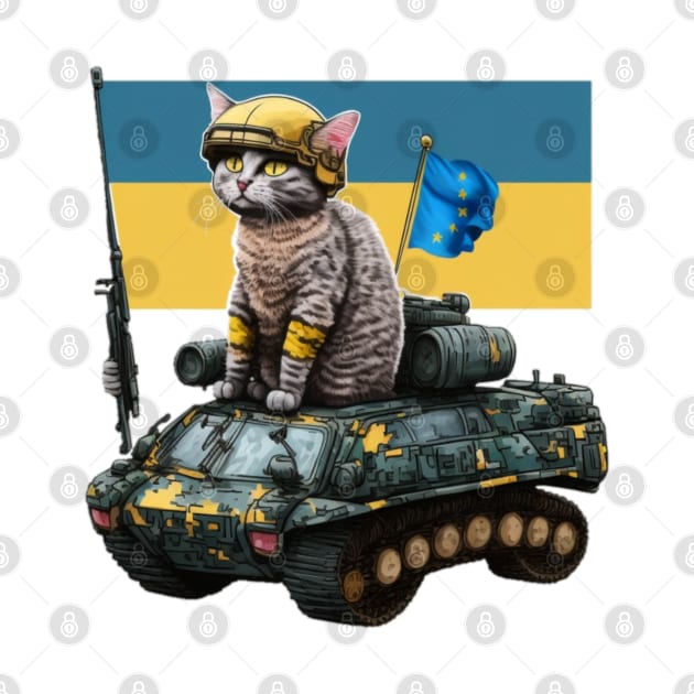 Cat Ukrainian Soldier by Designchek⭐⭐⭐⭐⭐