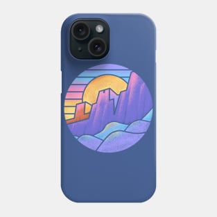 Blocky Mountains Phone Case