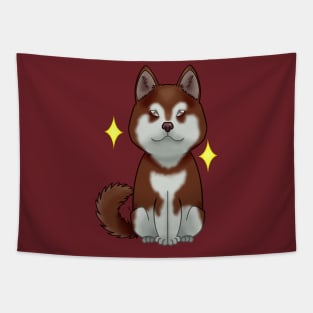 Red alaskan malamute Tapestry