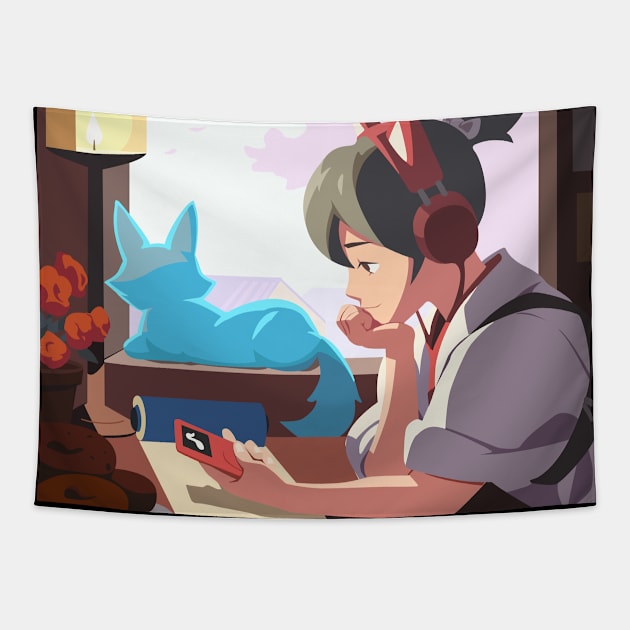 Lofi Kiriko Tapestry by JamesCMarshall