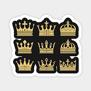 Assorted Gold Crowns Magnet