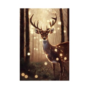 Happy deer at magical forest T-Shirt