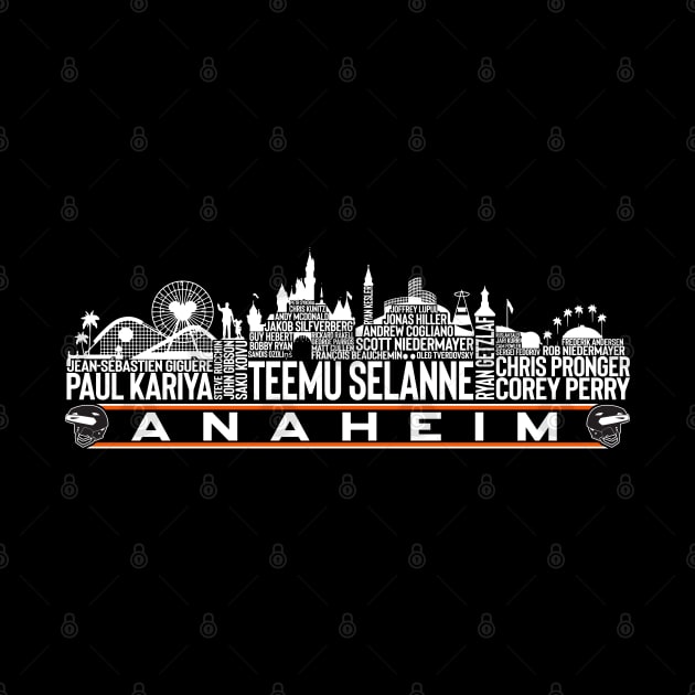 Anaheim Hockey Team All Time Legends, Anaheim City Skyline by Legend Skyline