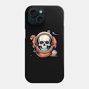 Skull Astronaut With Planets Phone Case