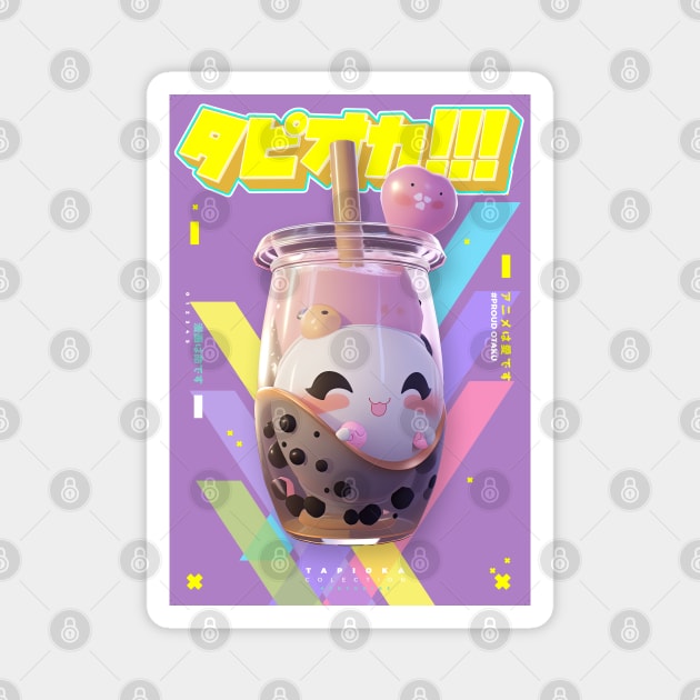 Lucky Korean Milktea Bubble Tea - Tapioka Collection | Kawaii Aesthetic Anime Bubble Tea 3D Pop Art Design | PROUD OTAKU Magnet by PROUD OTAKU