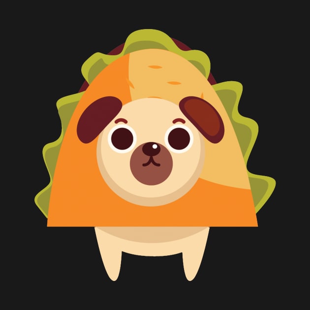 Pug Dog Taco by edwardecho