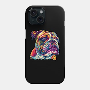 Bulldog Colorfull Pop Art Design For Dog Onwer Phone Case