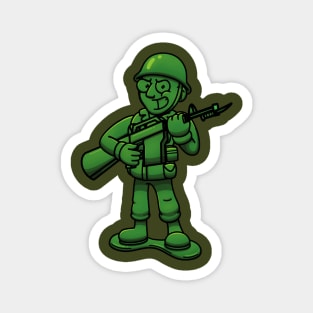 Green Military Soldier Toy With Rifle Magnet