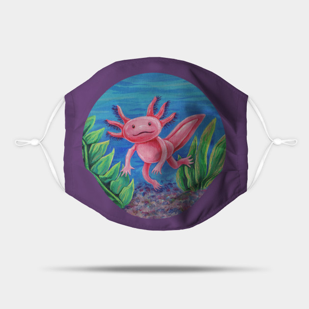 Axolotl Just Vibin Axolotl Mask Teepublic Axolotl Just Vibin Axolotl Mask Teepublic